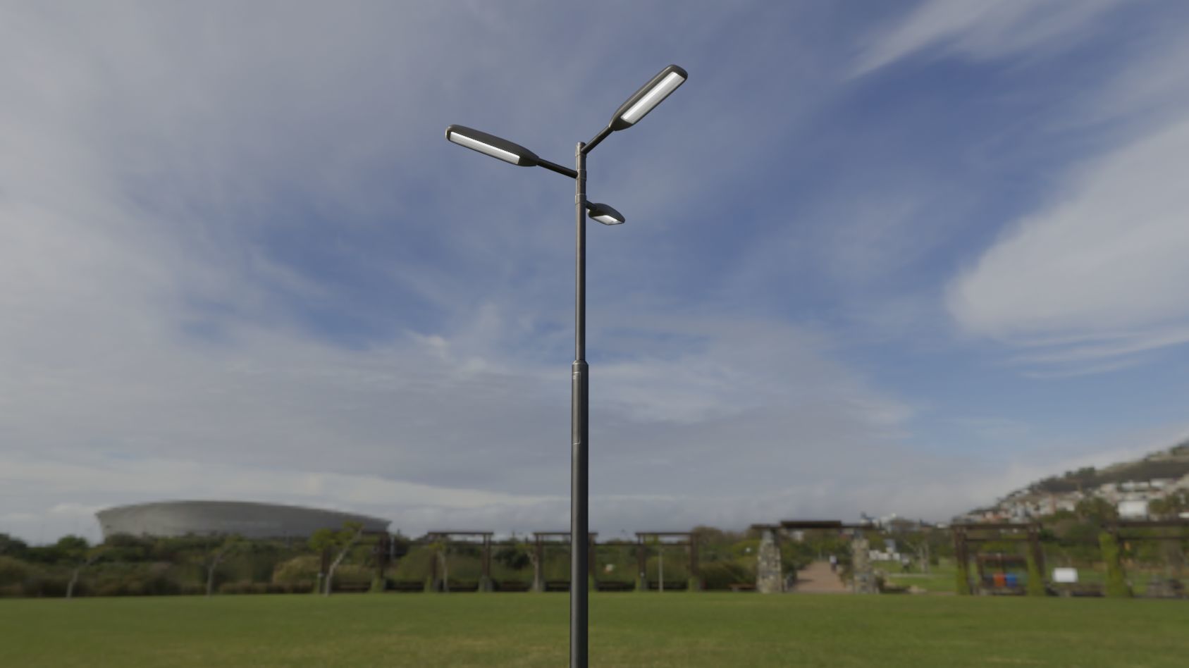 Street Light 11 version 5 3m with pole 3 Low-poly 3D model_69