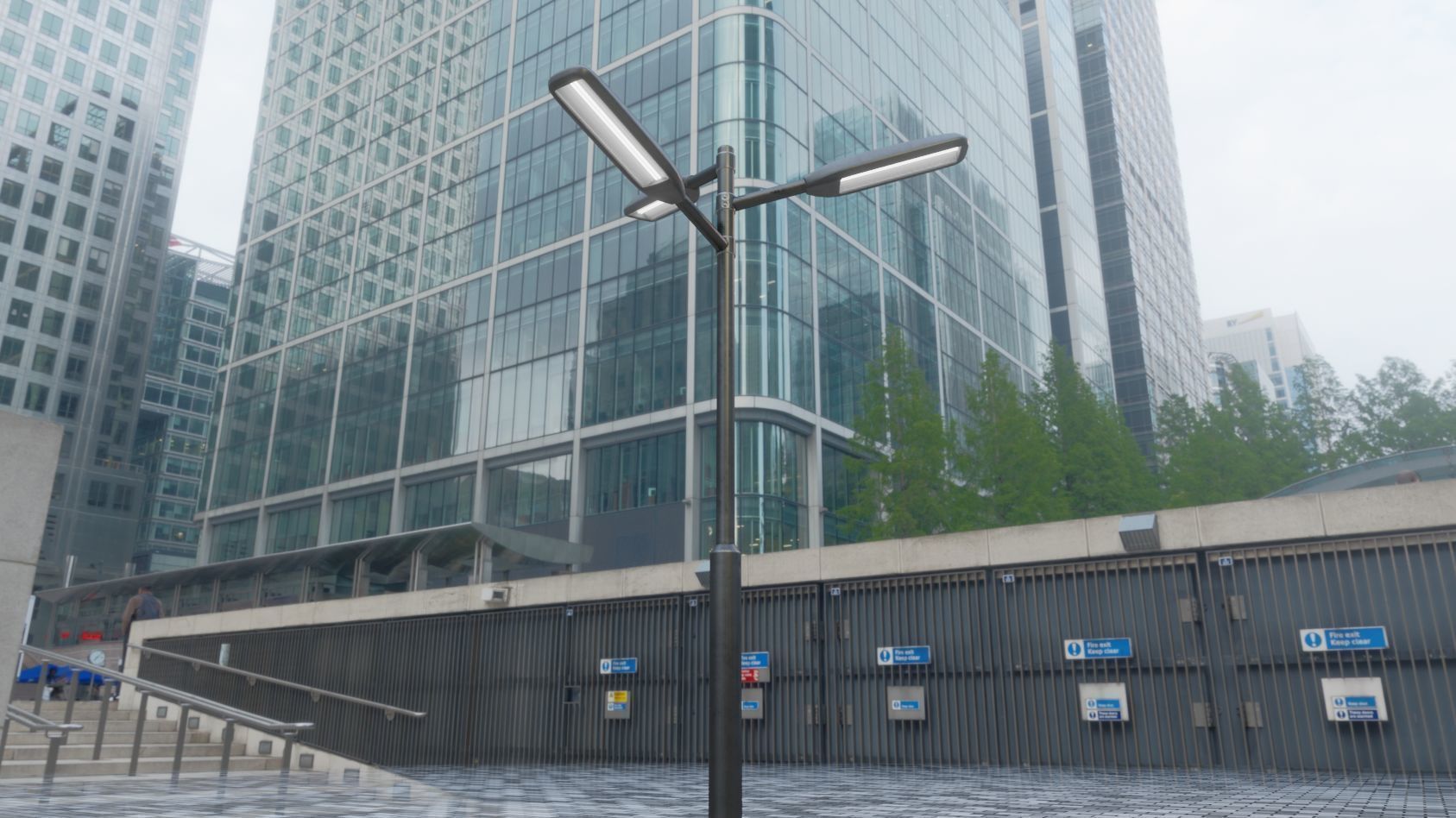 Street Light 11 version 5 3m with pole 3 Low-poly 3D model_53