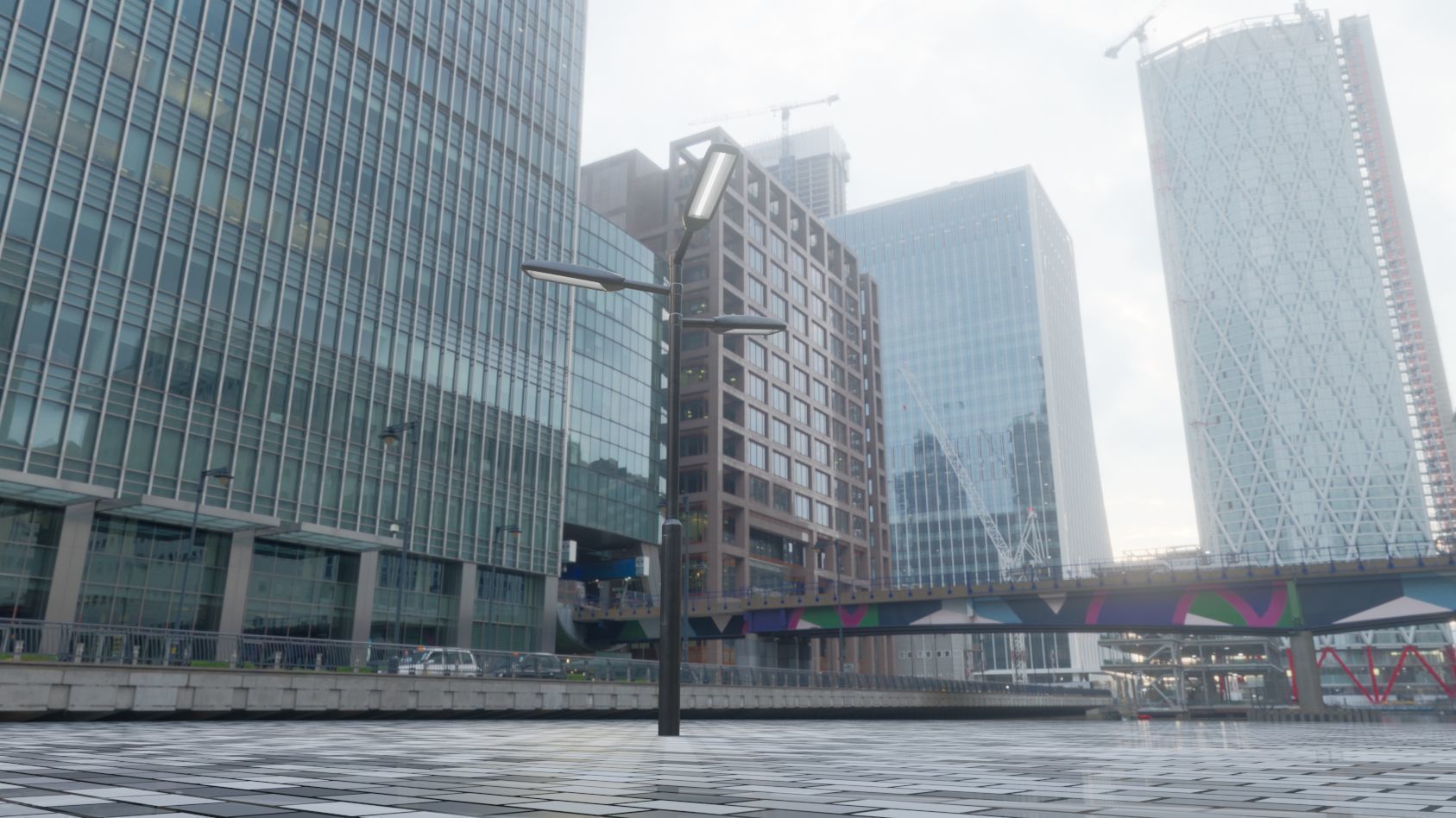 Street Light 11 version 5 3m with pole 3 Low-poly 3D model_39