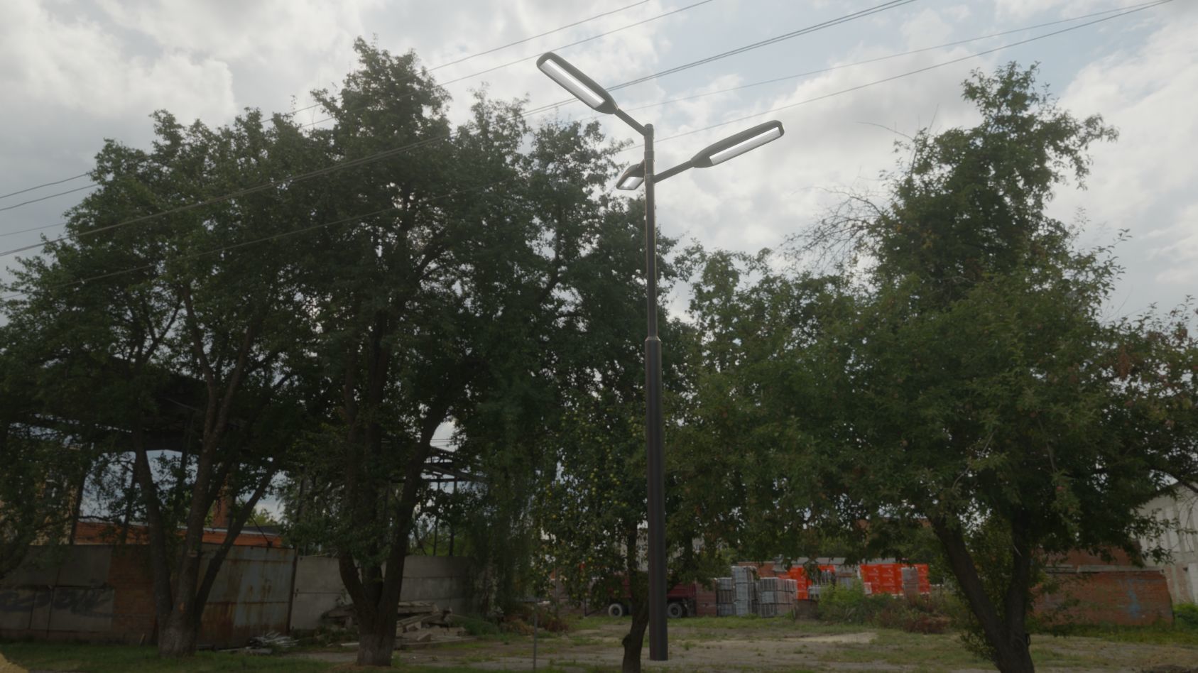 Street Light 11 version 5 3m with pole 3 Low-poly 3D model_76