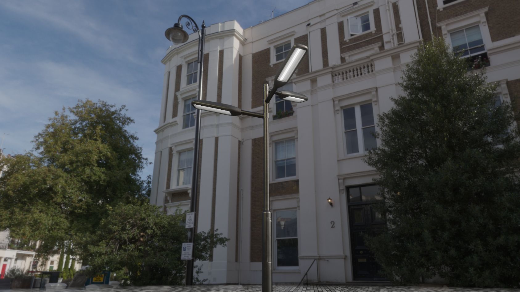 Street Light 11 version 5 3m with pole 3 Low-poly 3D model_28