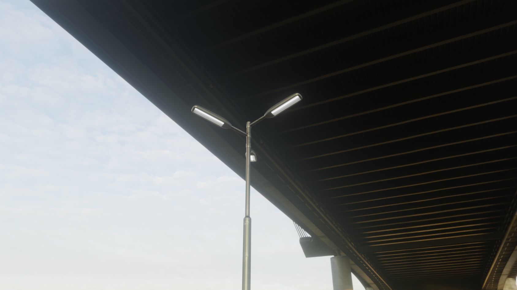 Street Light 11 version 5 3m with pole 3 Low-poly 3D model_3