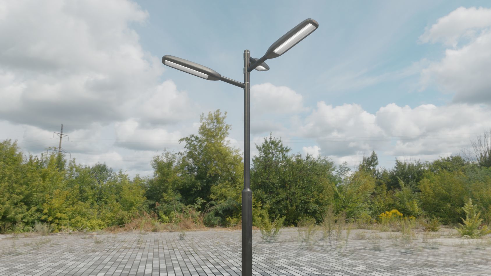 Street Light 11 version 5 3m with pole 3 Low-poly 3D model_58