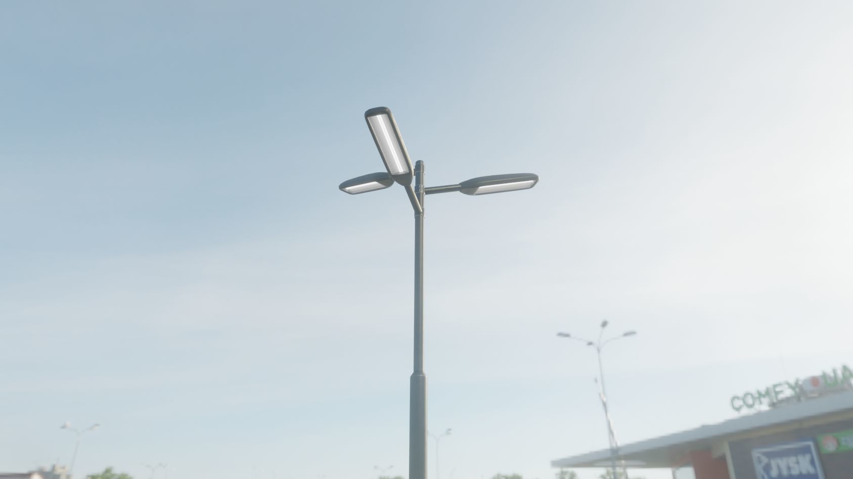 Street Light 11 version 5 3m with pole 3 Low-poly 3D model_51