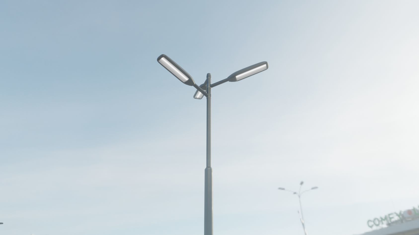 Street Light 11 version 5 3m with pole 3 Low-poly 3D model_22
