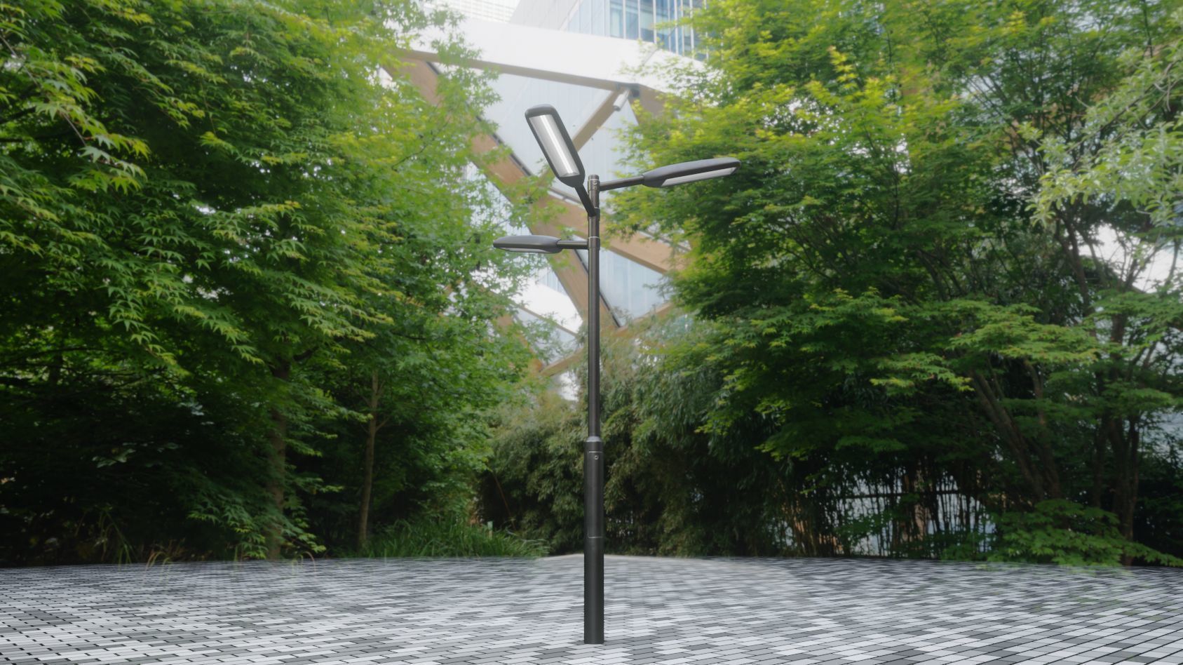 Street Light 11 version 5 3m with pole 3 Low-poly 3D model_97