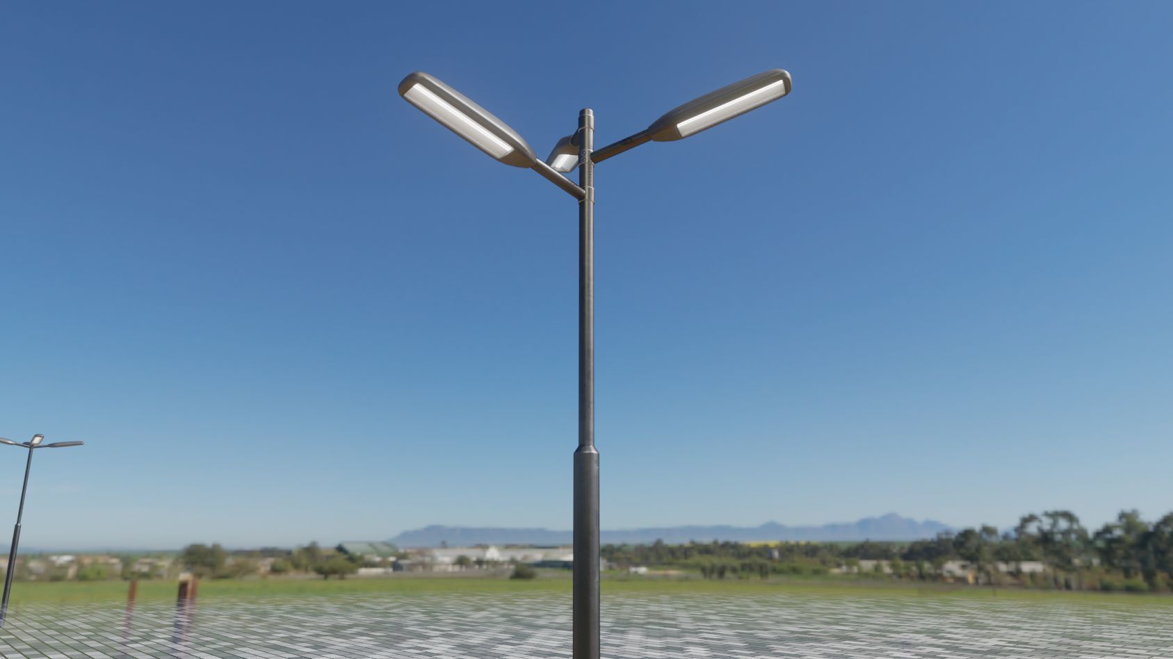 Street Light 11 version 5 3m with pole 3 Low-poly 3D model_55