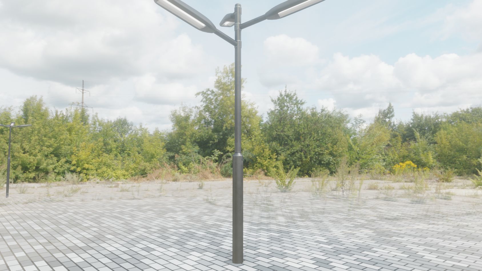 Street Light 11 version 5 3m with pole 3 Low-poly 3D model_88