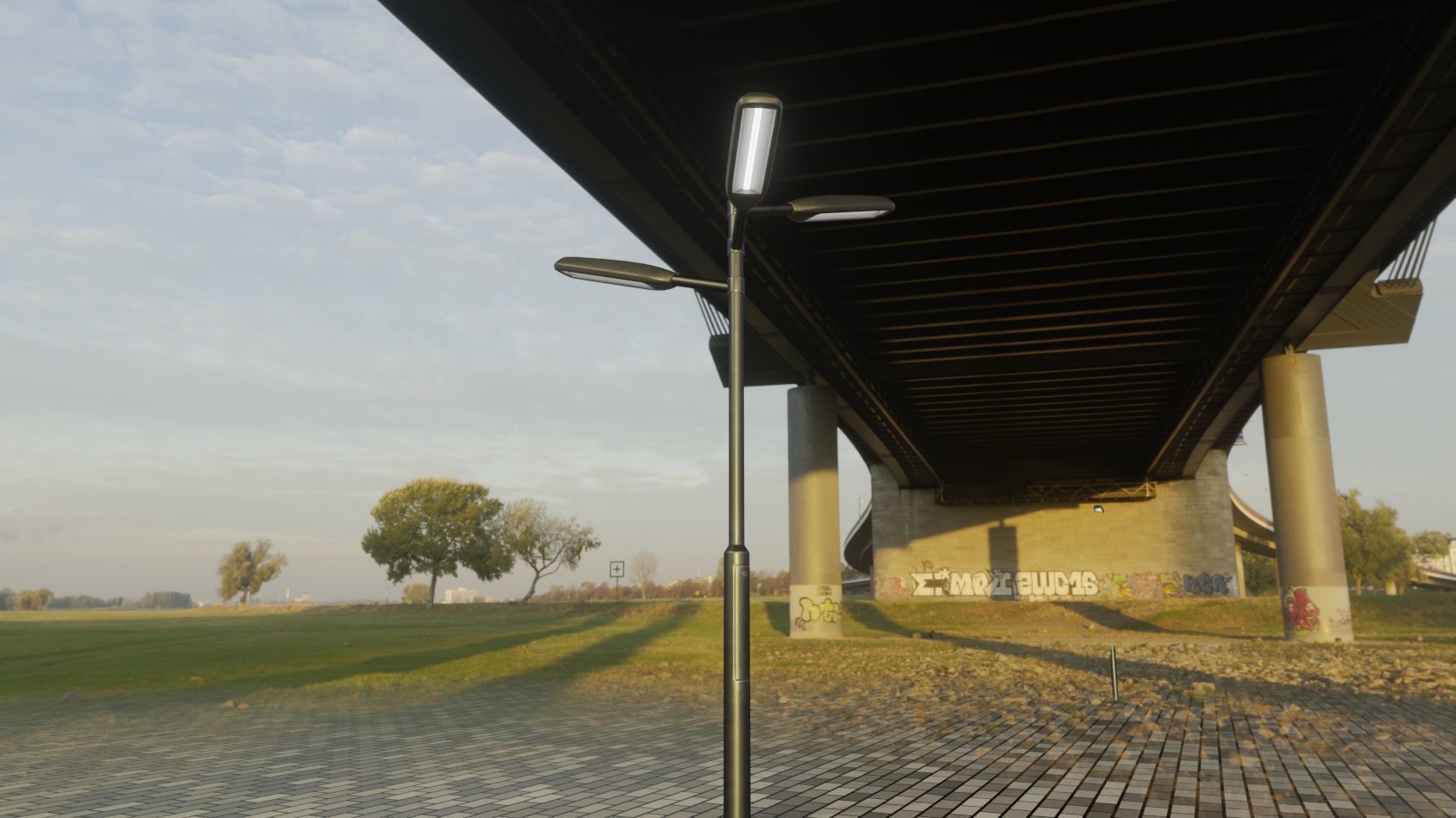 Street Light 11 version 5 3m with pole 3 Low-poly 3D model_62