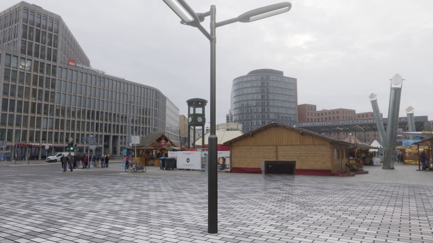 Street Light 11 version 5 3m with pole 3 Low-poly 3D model_86