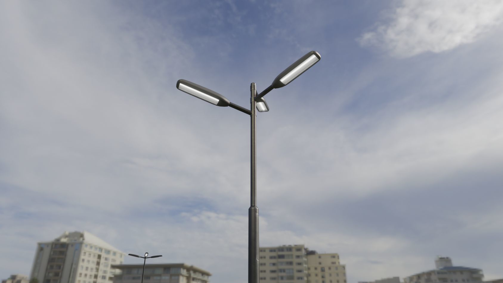 Street Light 11 version 5 3m with pole 3 Low-poly 3D model_25