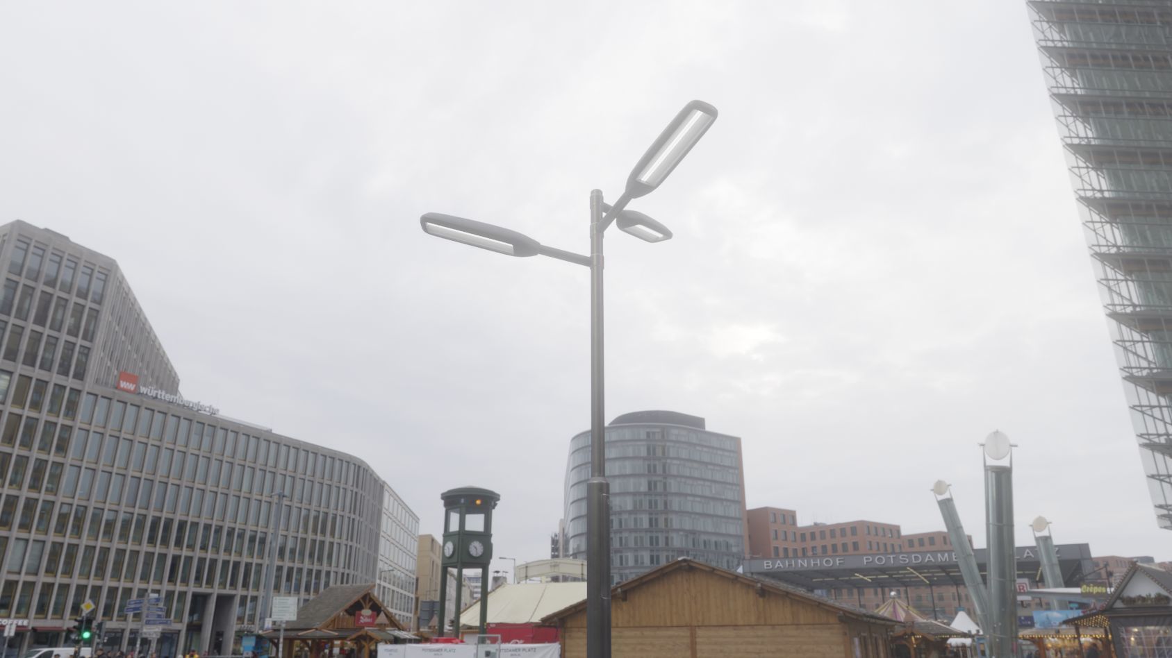 Street Light 11 version 5 3m with pole 3 Low-poly 3D model_27