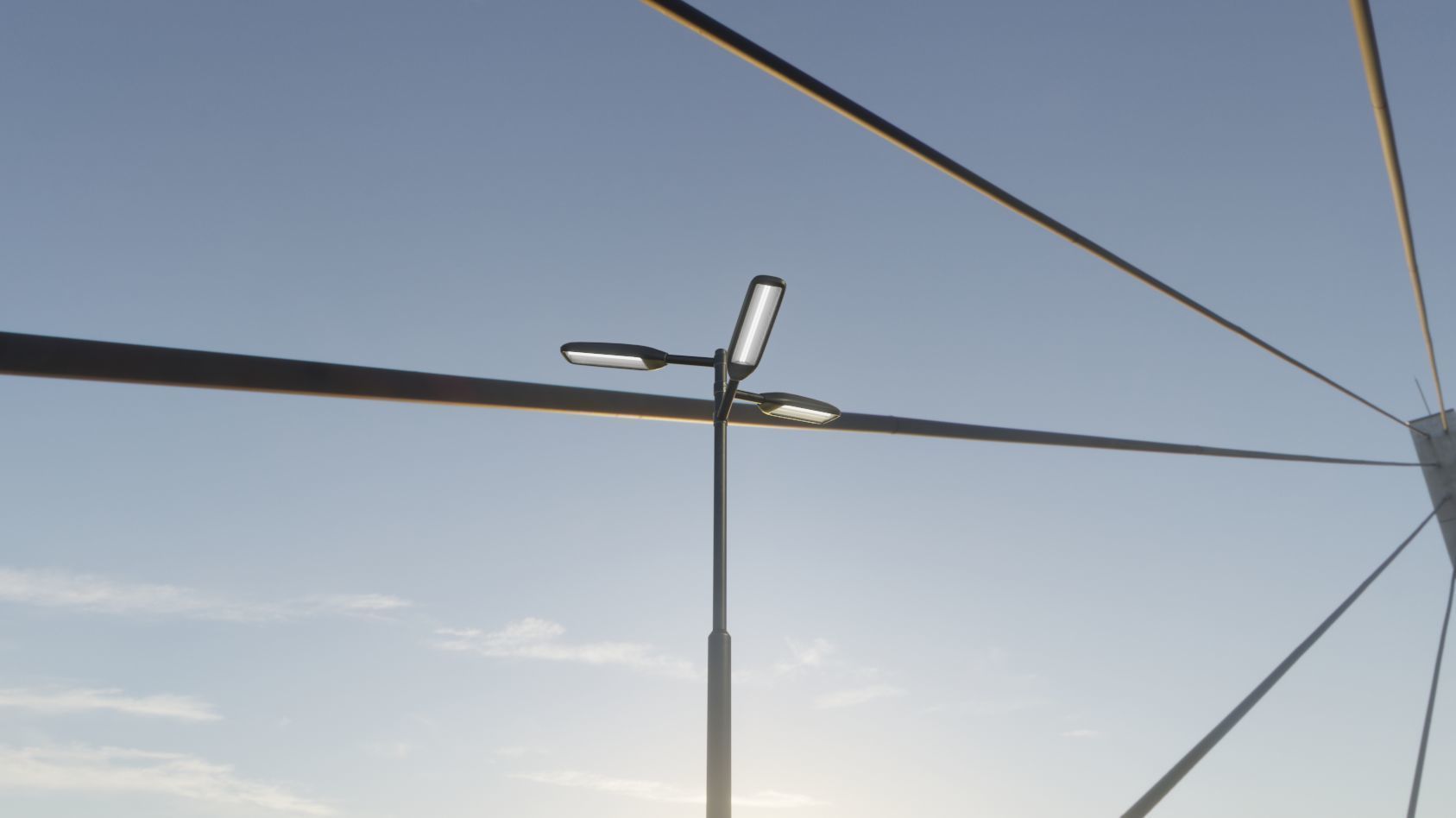 Street Light 11 version 5 3m with pole 3 Low-poly 3D model_16