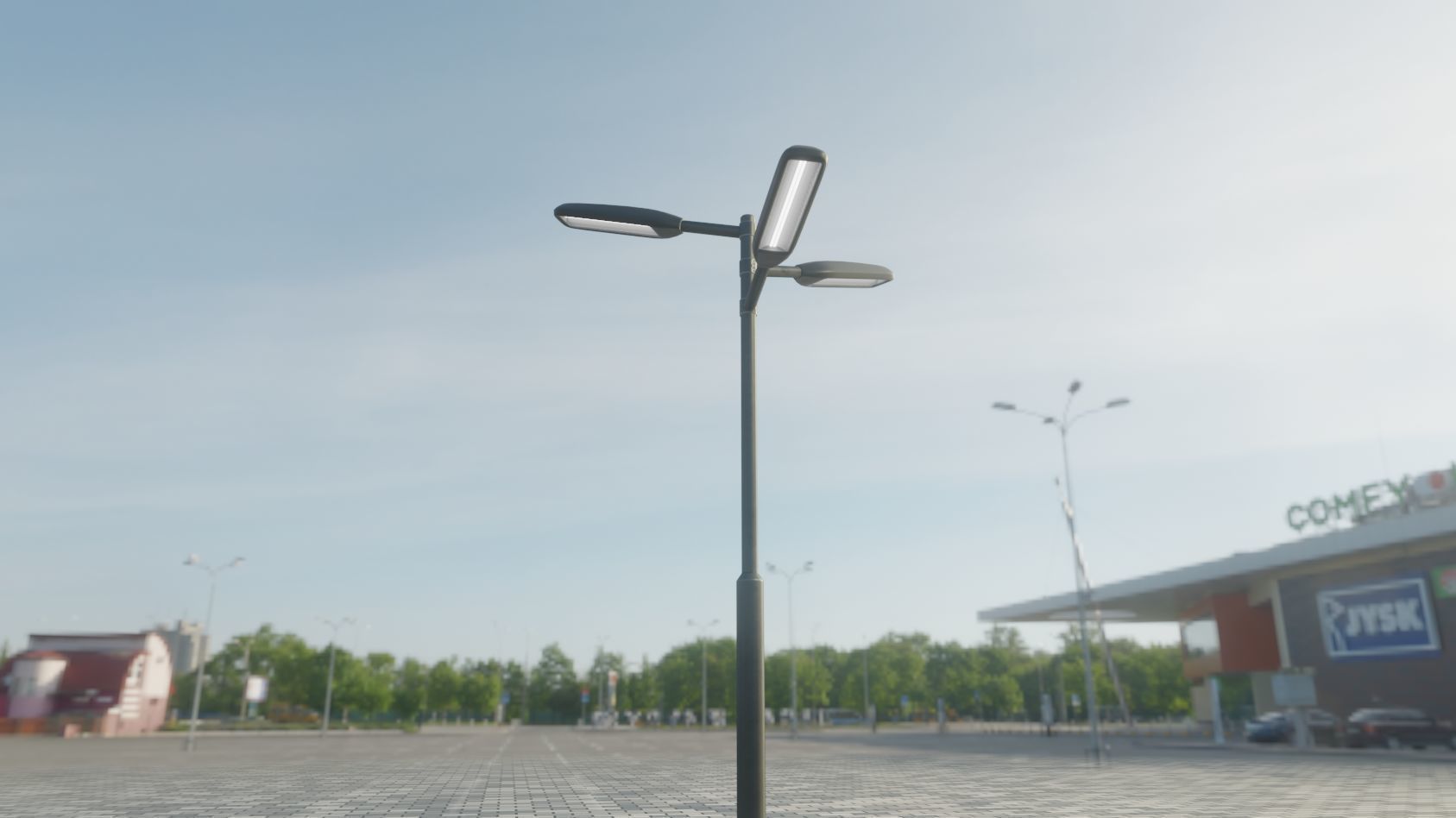Street Light 11 version 5 3m with pole 3 Low-poly 3D model_81