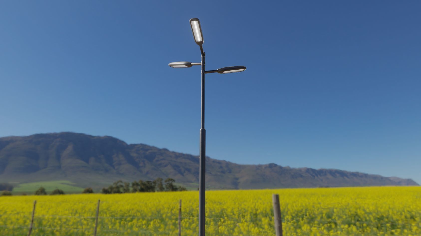 Street Light 11 version 5 3m with pole 3 Low-poly 3D model_14