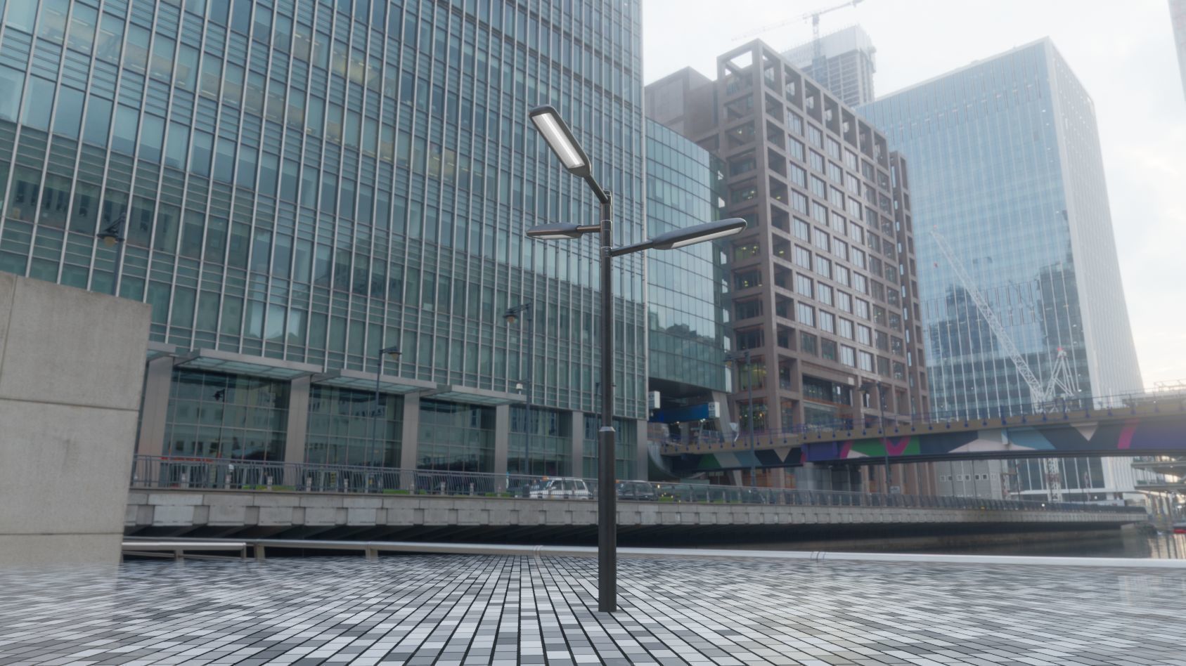 Street Light 11 version 5 3m with pole 3 Low-poly 3D model_9