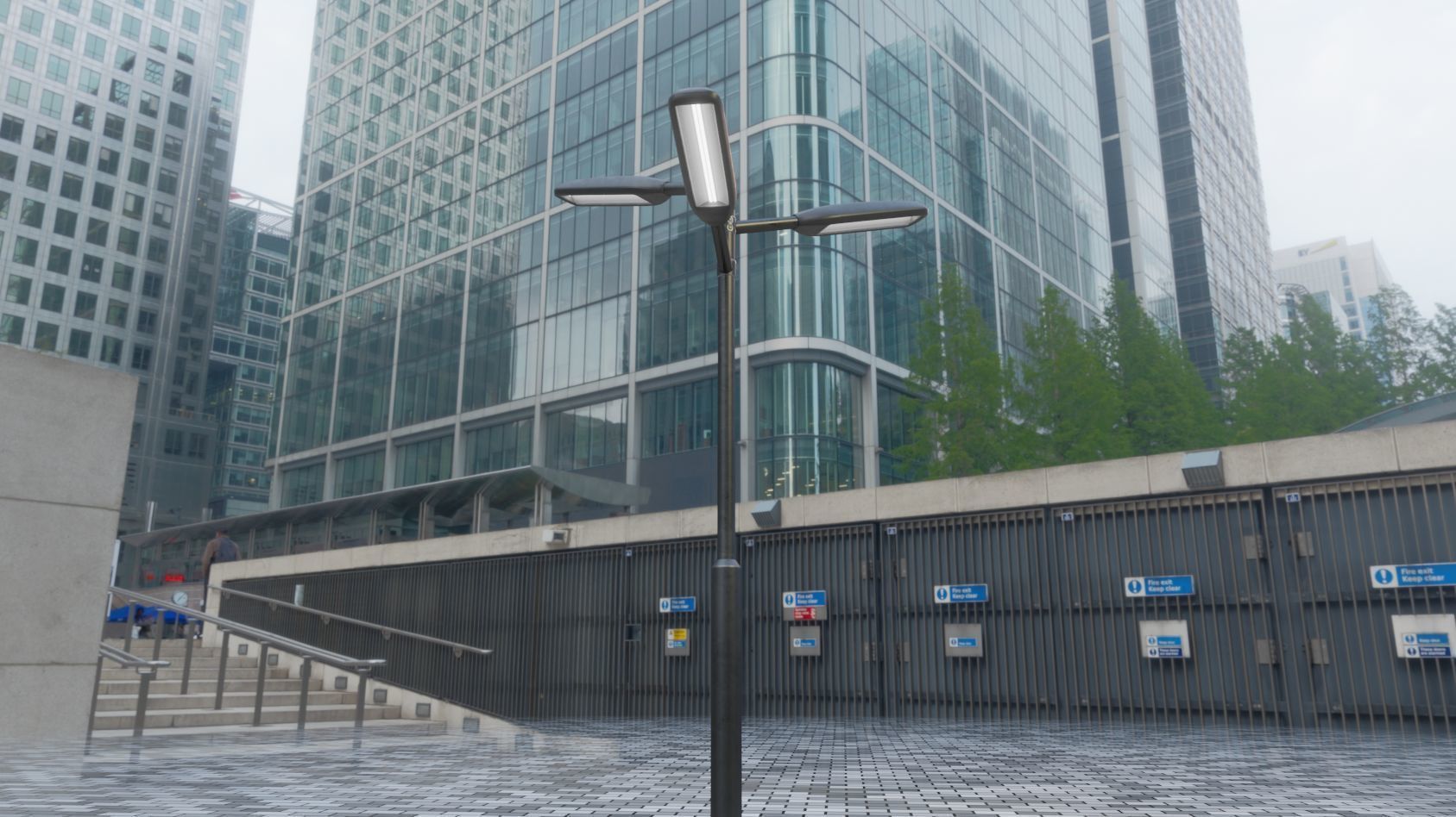 Street Light 11 version 5 3m with pole 3 Low-poly 3D model_83