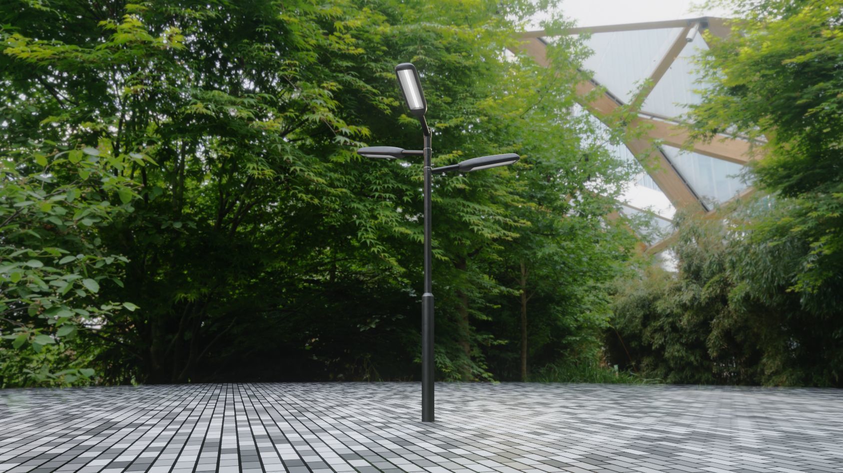 Street Light 11 version 5 3m with pole 3 Low-poly 3D model_8