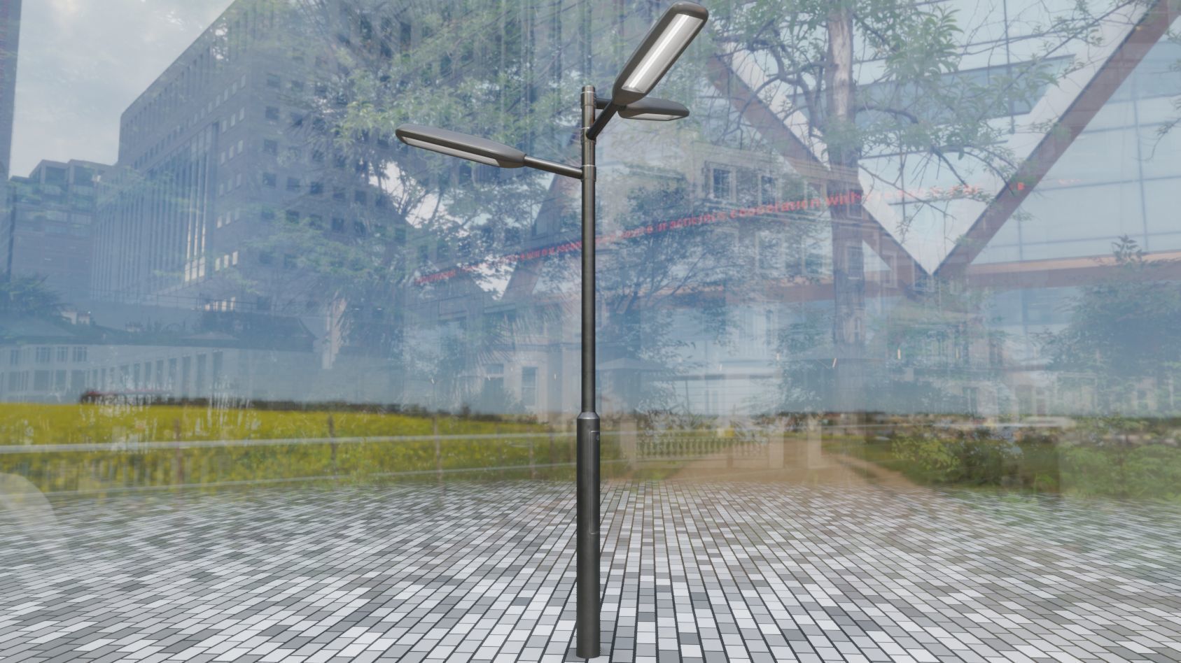 Street Light 11 version 5 3m with pole 3 Low-poly 3D model_93