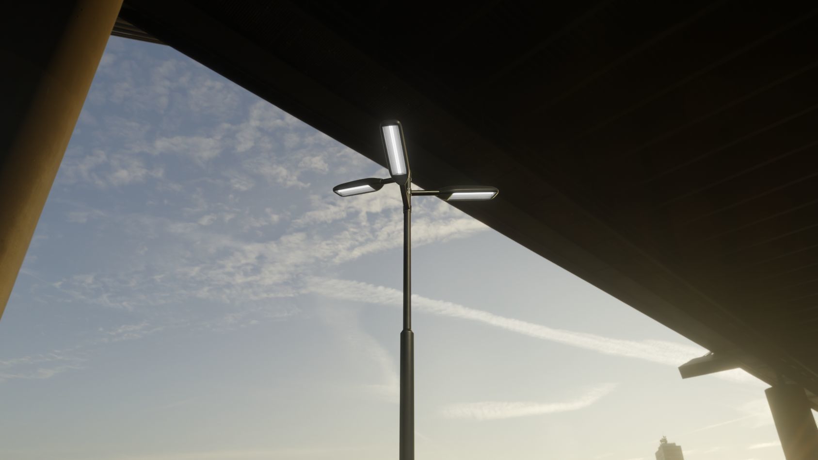 Street Light 11 version 5 3m with pole 3 Low-poly 3D model_18