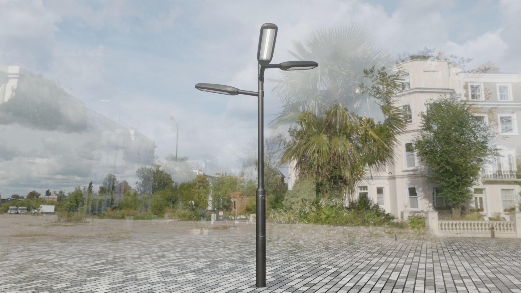 Street Light 11 version 5 3m with pole 3 Low-poly 3D model_95
