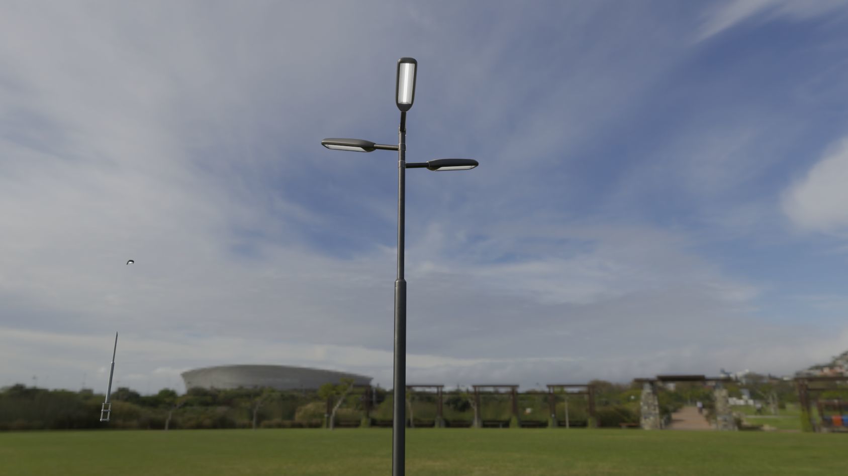 Street Light 11 version 5 3m with pole 3 Low-poly 3D model_40
