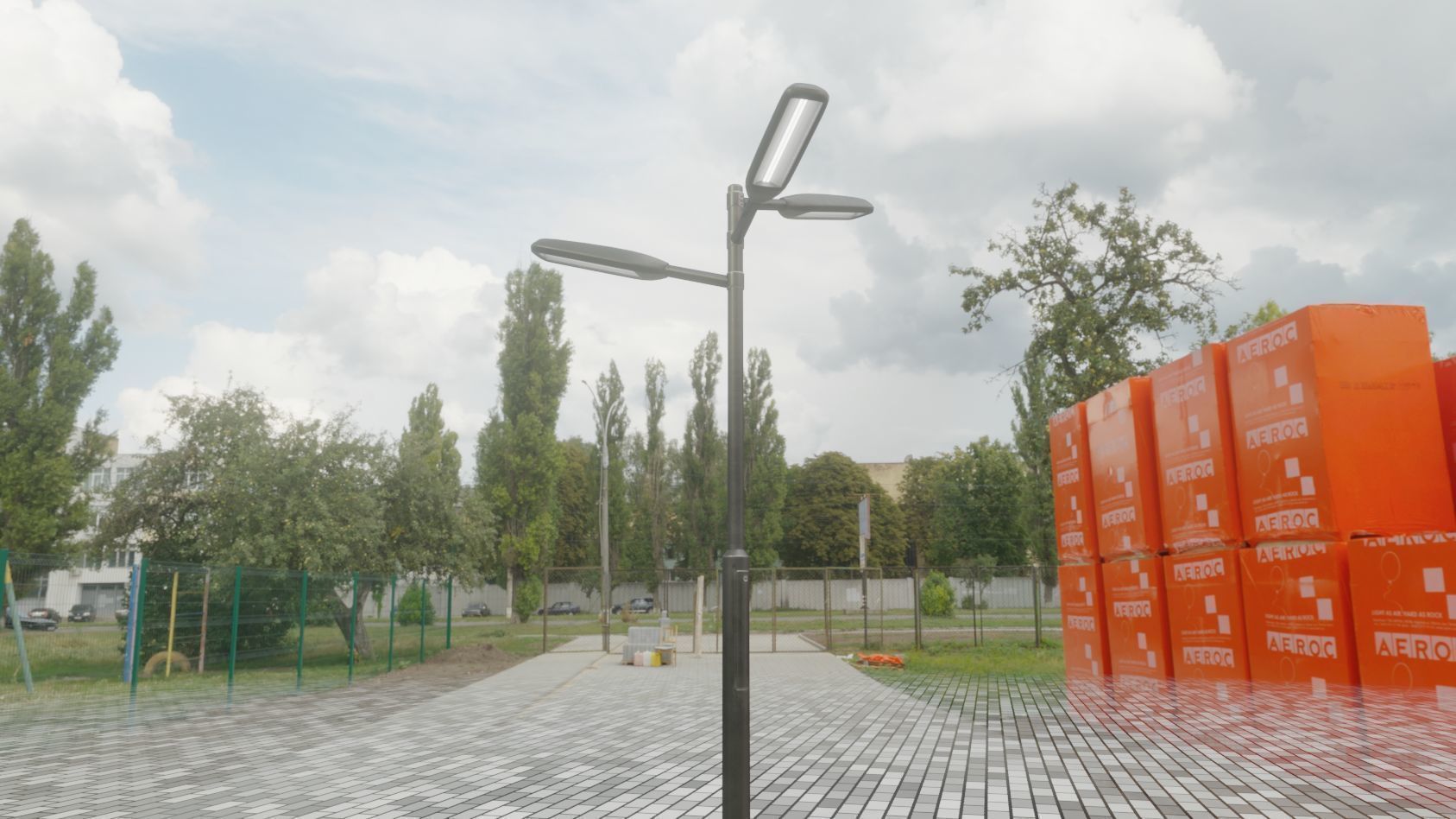 Street Light 11 version 5 3m with pole 3 Low-poly 3D model_61