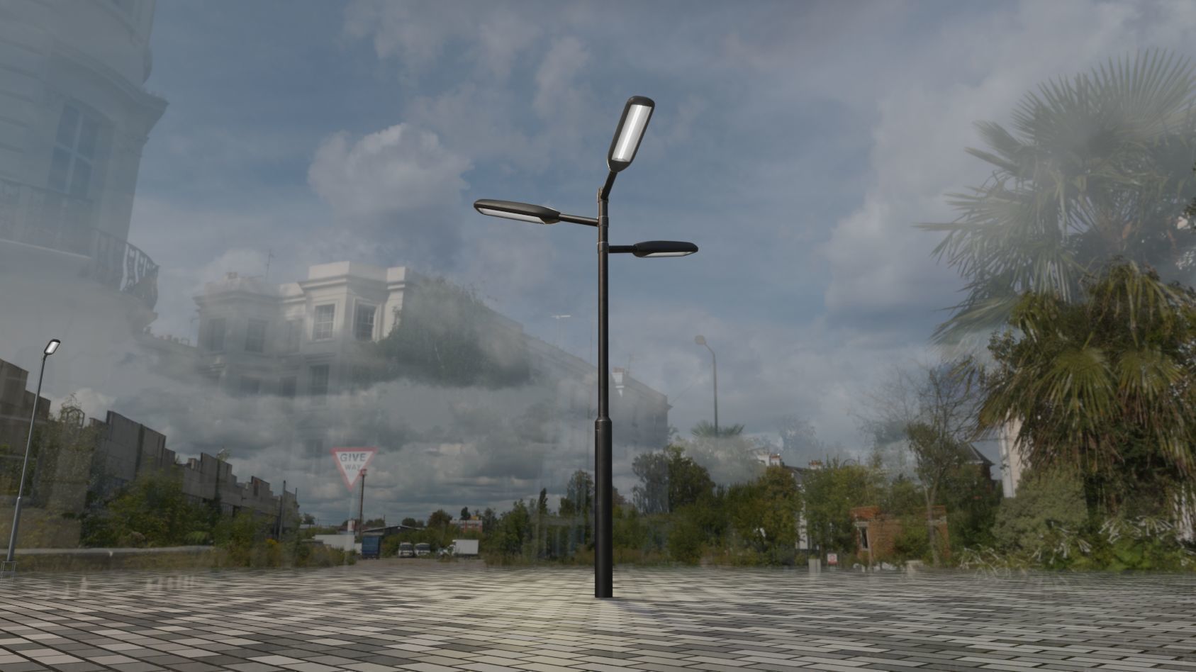 Street Light 11 version 5 3m with pole 3 Low-poly 3D model_6