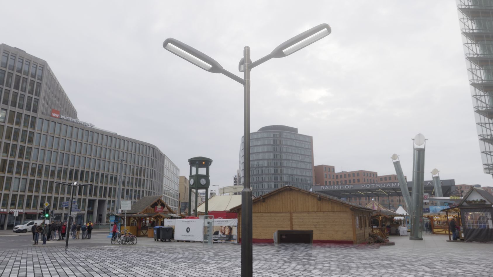 Street Light 11 version 5 3m with pole 3 Low-poly 3D model_56