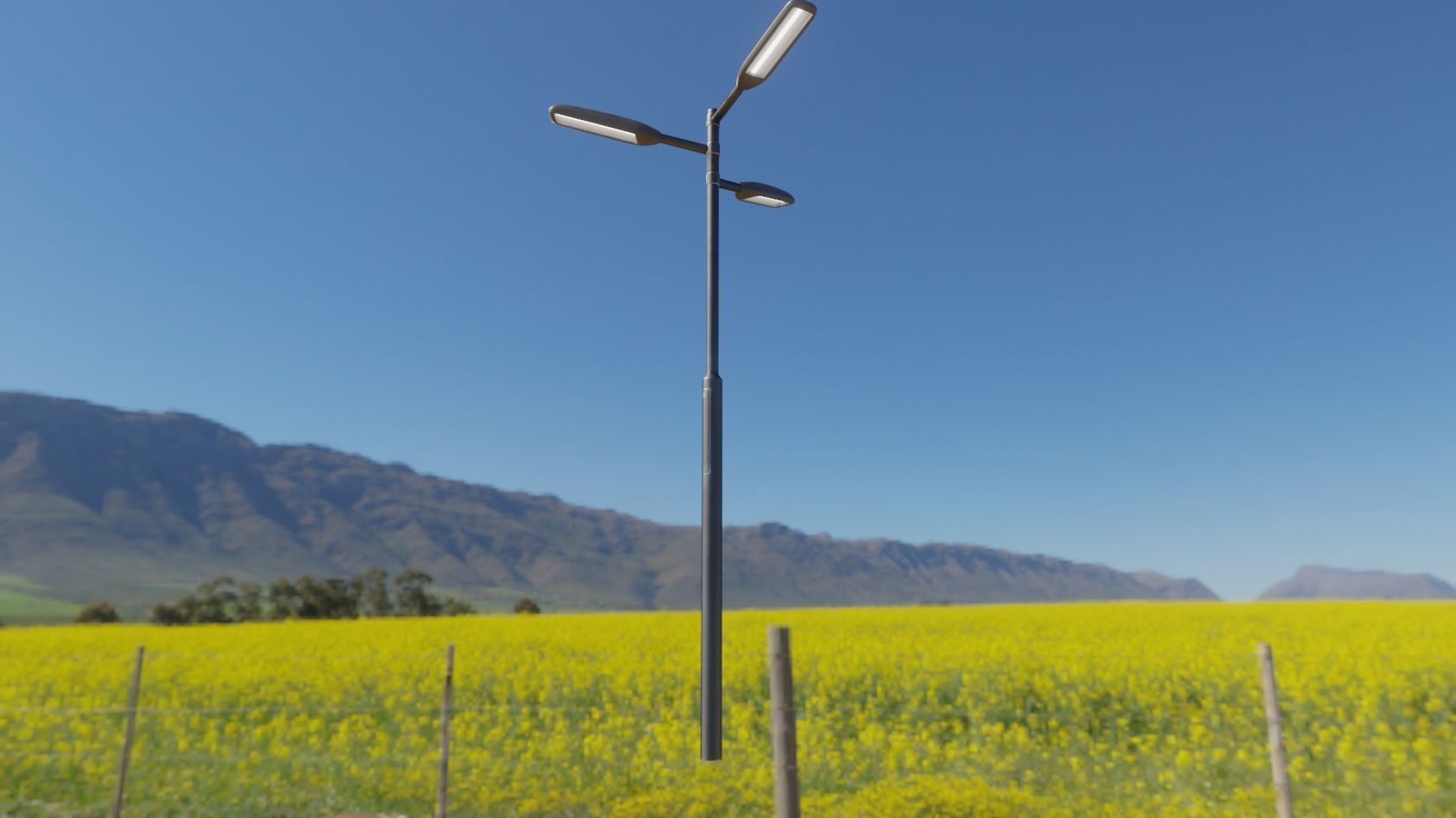 Street Light 11 version 5 3m with pole 3 Low-poly 3D model_70