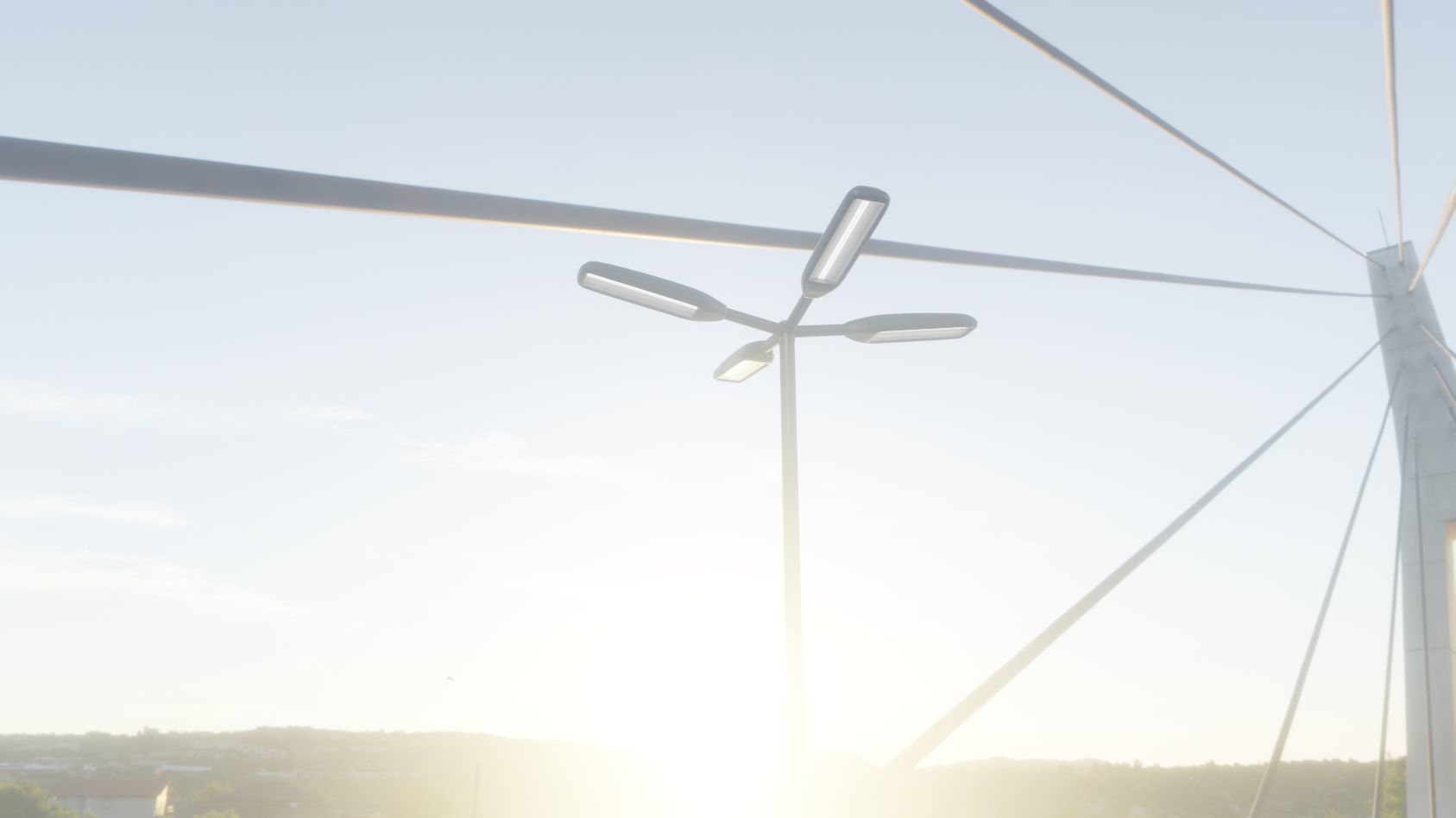 Street Light 11 version 4  3m with pole 3 Low-poly 3D model_25