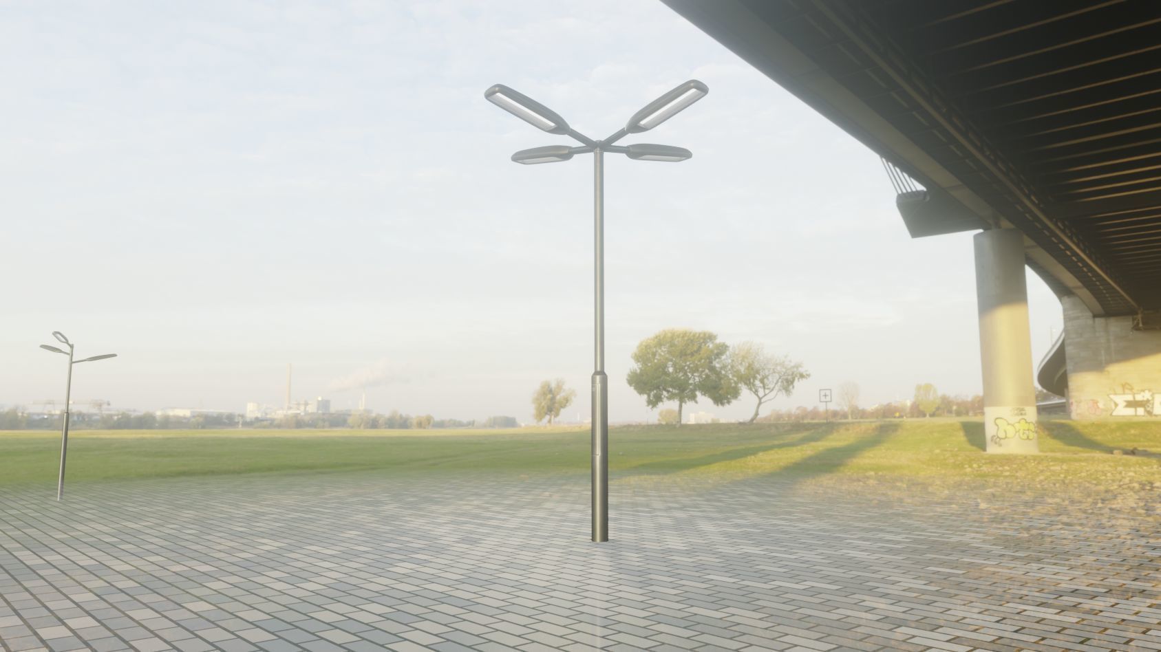 Street Light 11 version 4  3m with pole 3 Low-poly 3D model_72