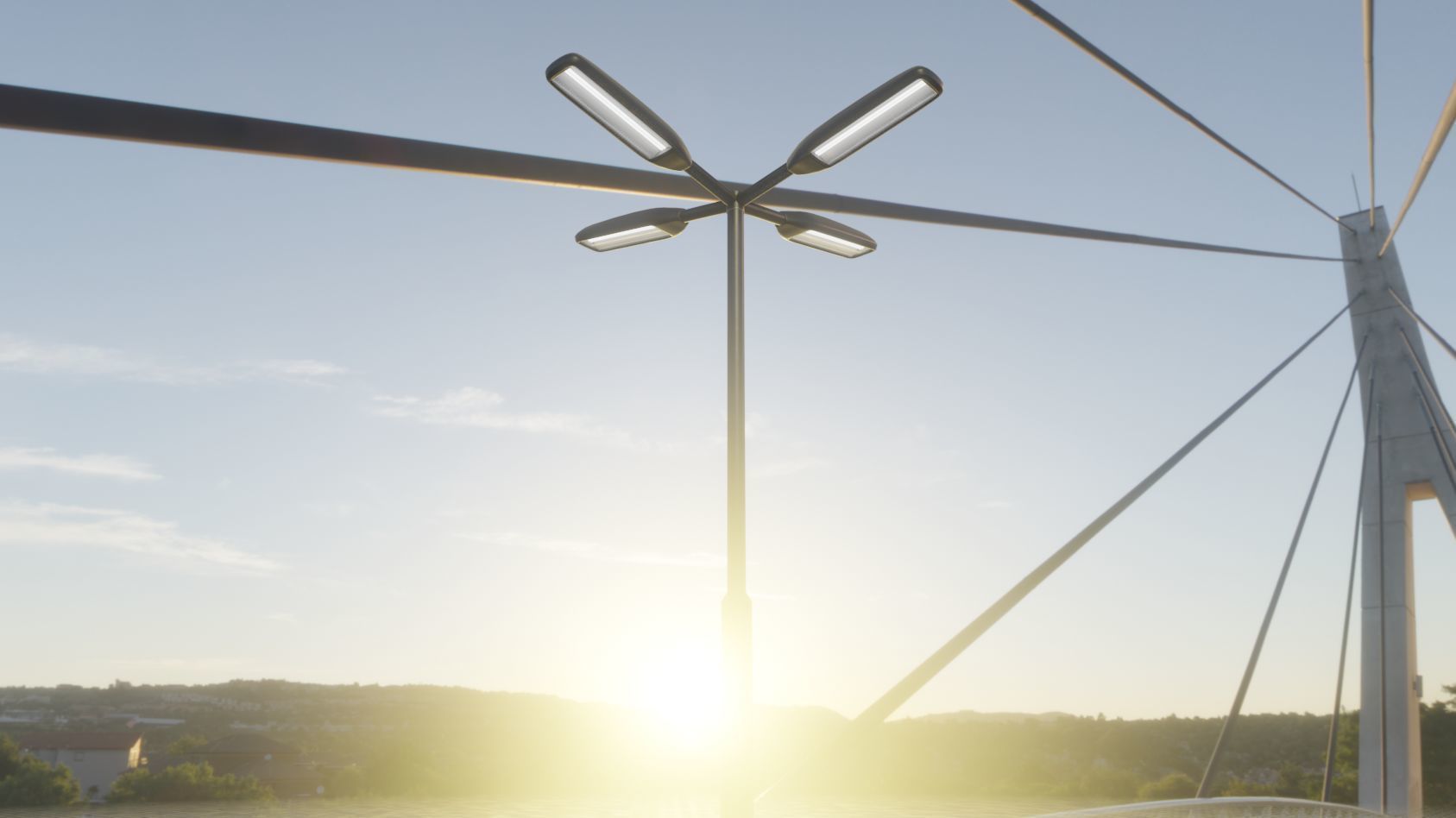 Street Light 11 version 4  3m with pole 3 Low-poly 3D model_55