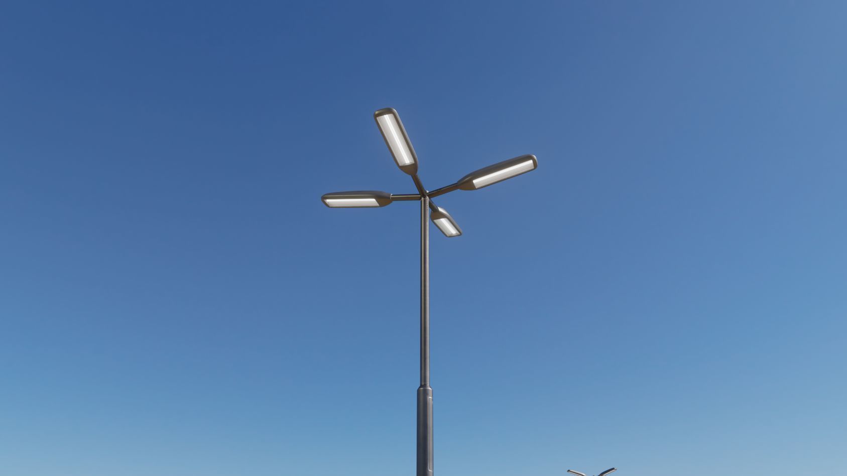 Street Light 11 version 4  3m with pole 3 Low-poly 3D model_95