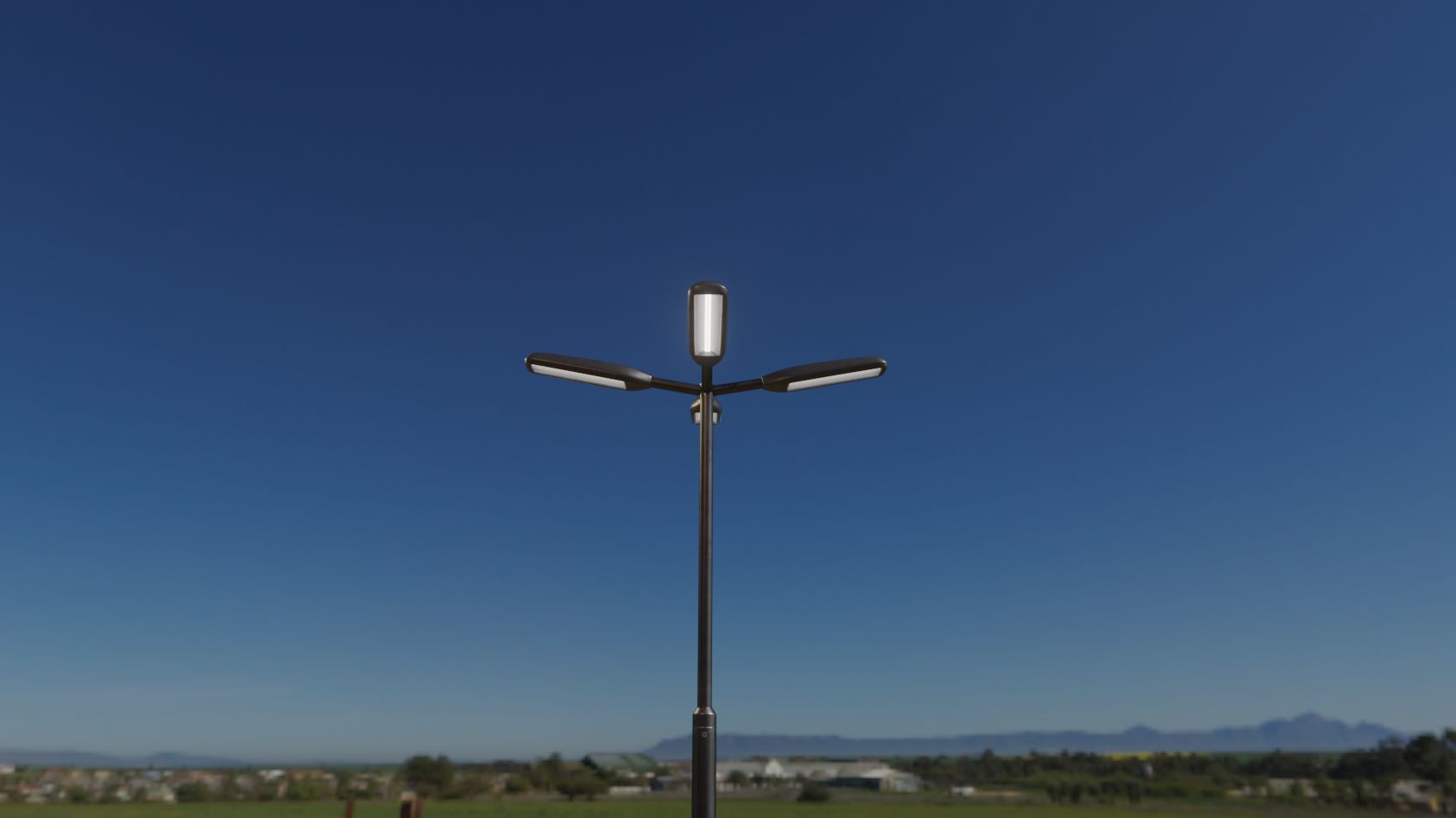 Street Light 11 version 4  3m with pole 3 Low-poly 3D model_35