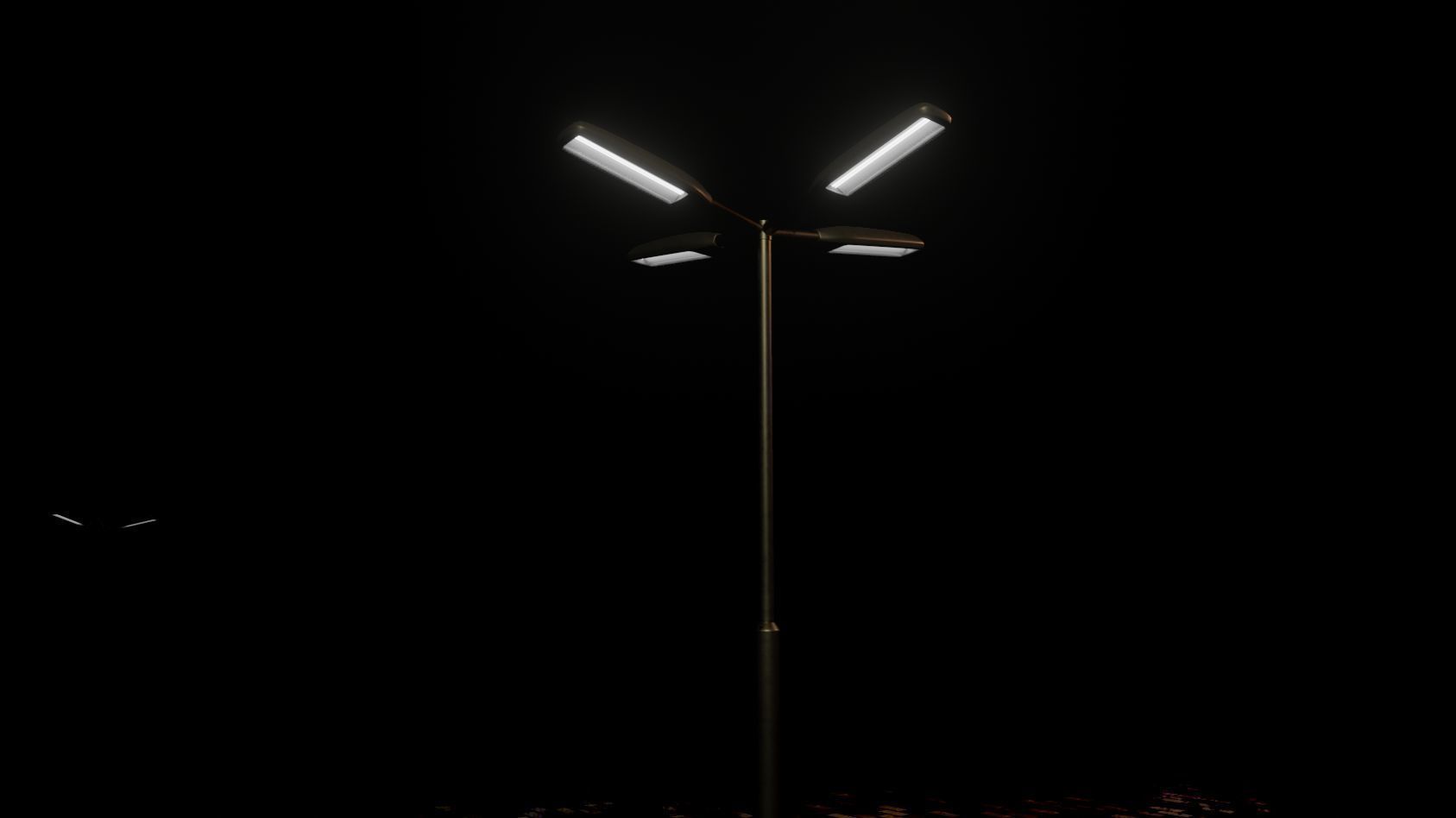Street Light 11 version 4  3m with pole 3 Low-poly 3D model_1