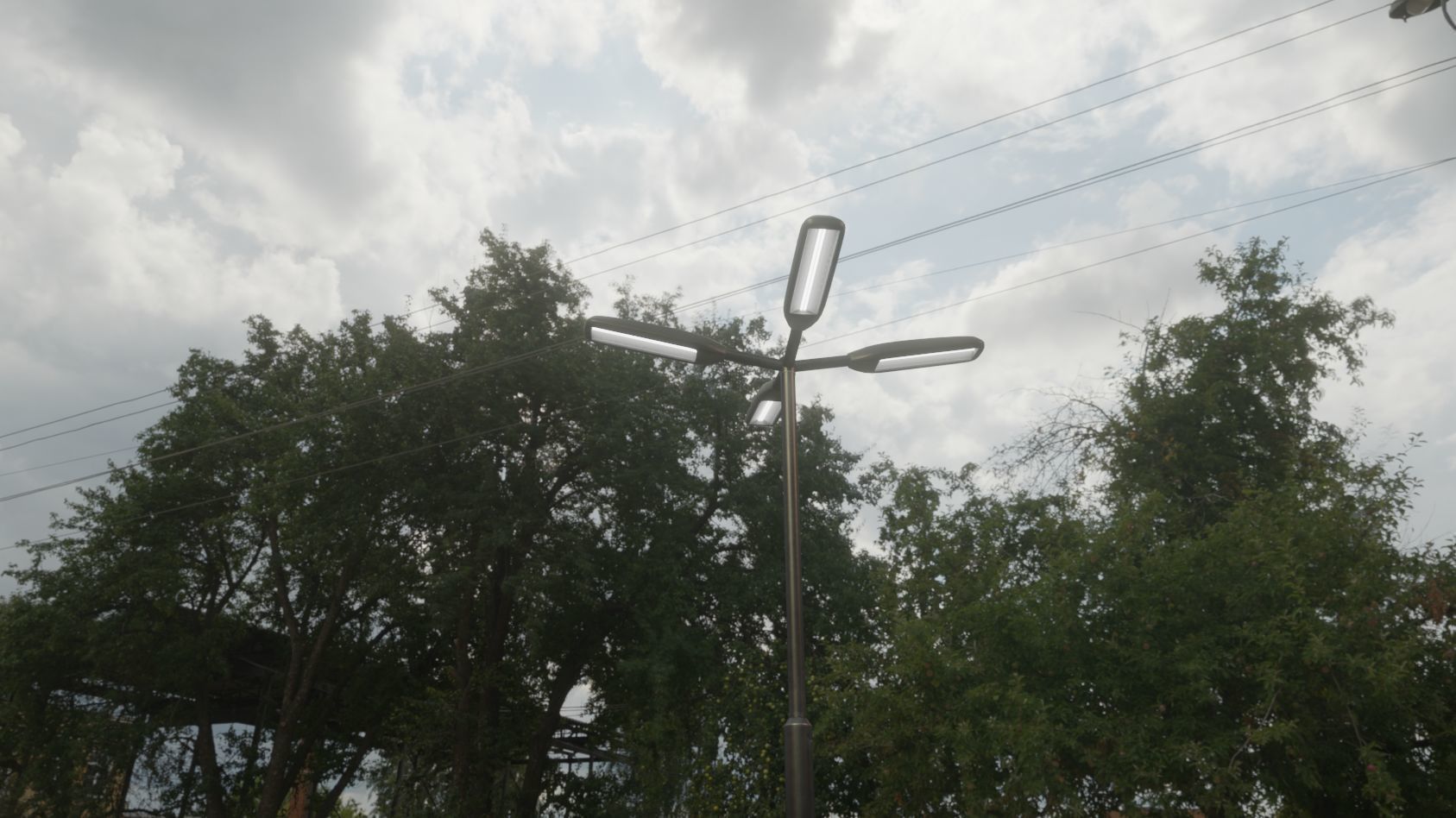 Street Light 11 version 4  3m with pole 3 Low-poly 3D model_26