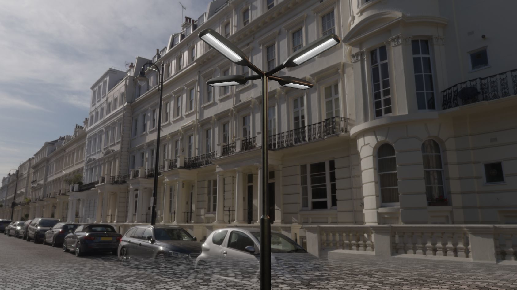 Street Light 11 version 4  3m with pole 3 Low-poly 3D model_23