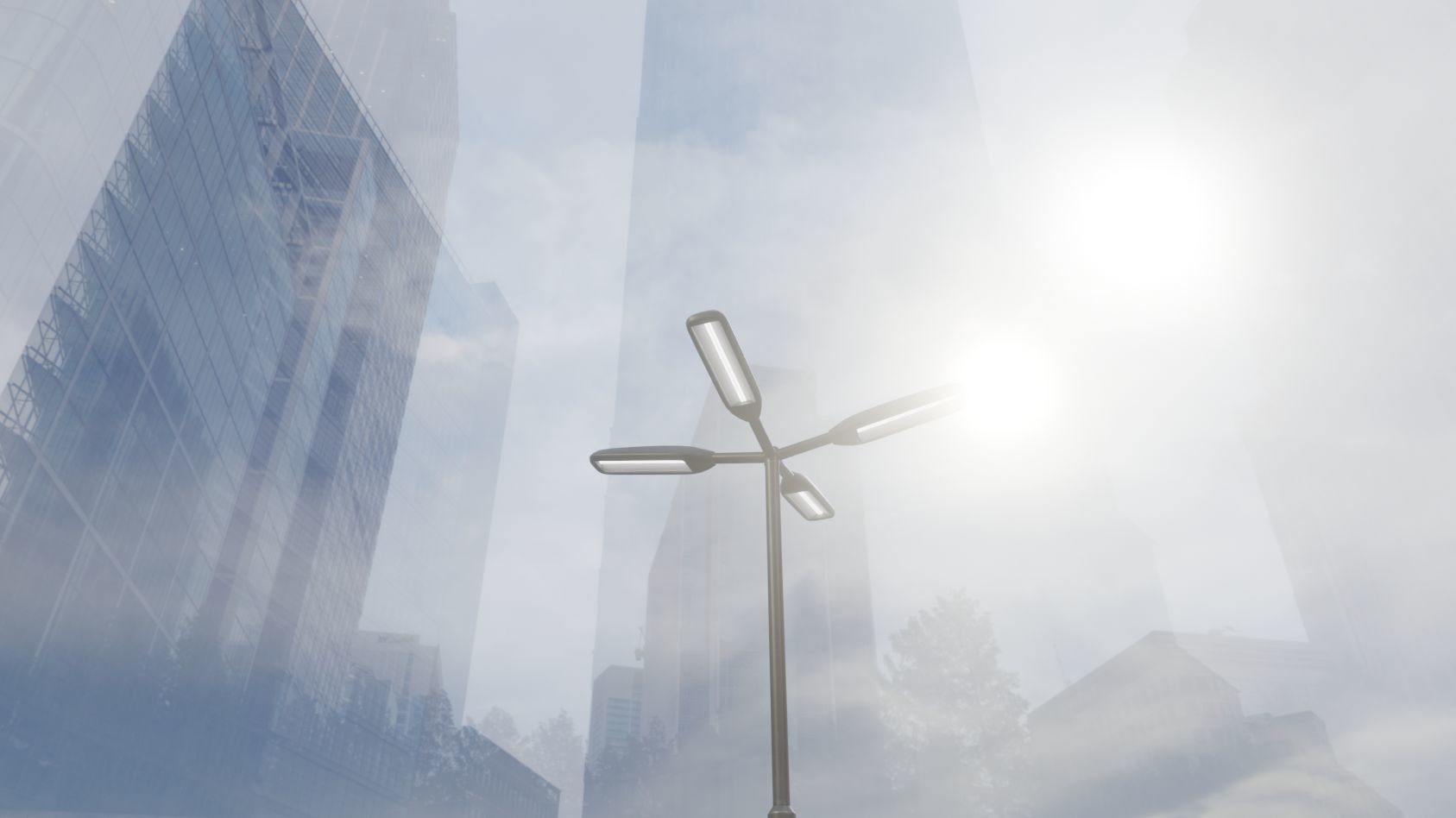 Street Light 11 version 4  3m with pole 3 Low-poly 3D model_29