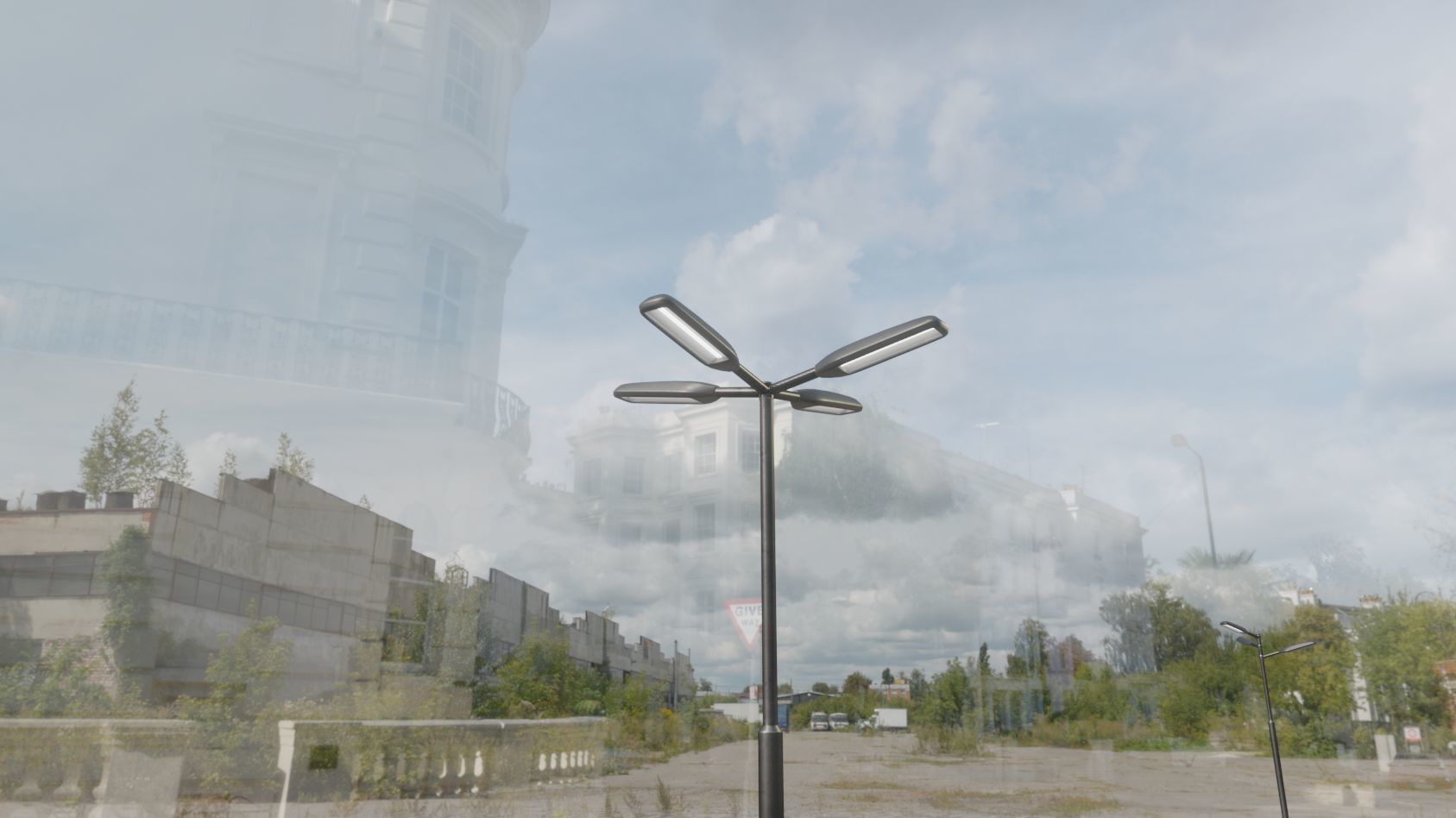 Street Light 11 version 4  3m with pole 3 Low-poly 3D model_45