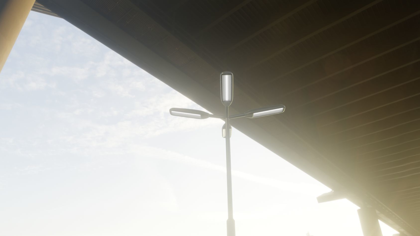 Street Light 11 version 4  3m with pole 3 Low-poly 3D model_27