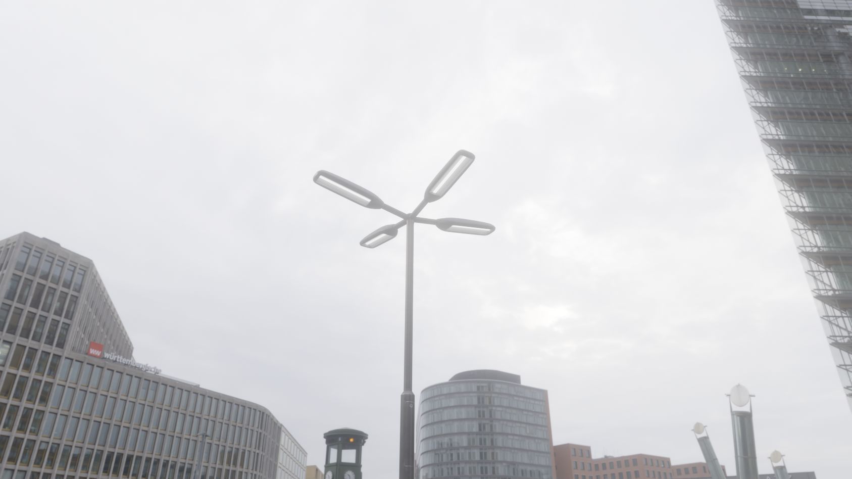 Street Light 11 version 4  3m with pole 3 Low-poly 3D model_66