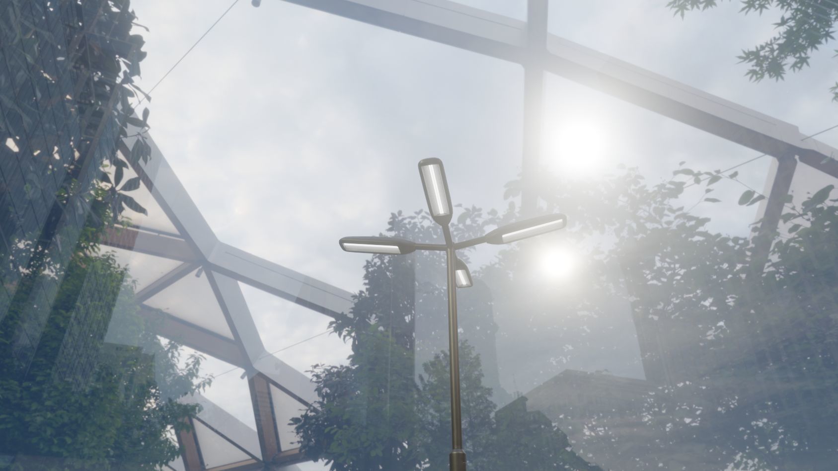 Street Light 11 version 4  3m with pole 3 Low-poly 3D model_28