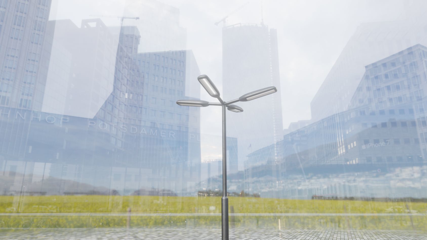 Street Light 11 version 4  3m with pole 3 Low-poly 3D model_44