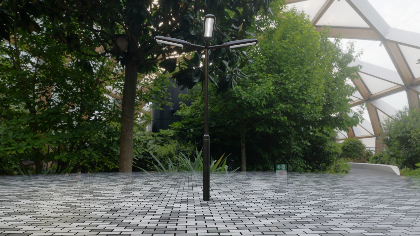 Street Light 11 version 4  3m with pole 3 Low-poly 3D model_4