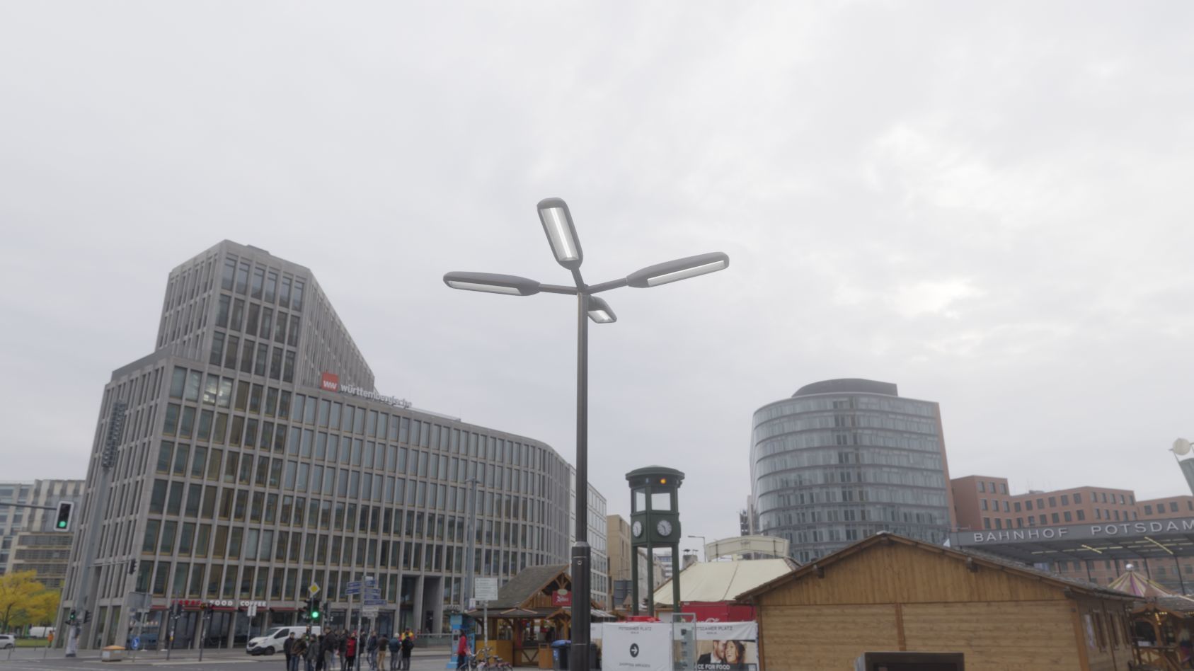 Street Light 11 version 4  3m with pole 3 Low-poly 3D model_36