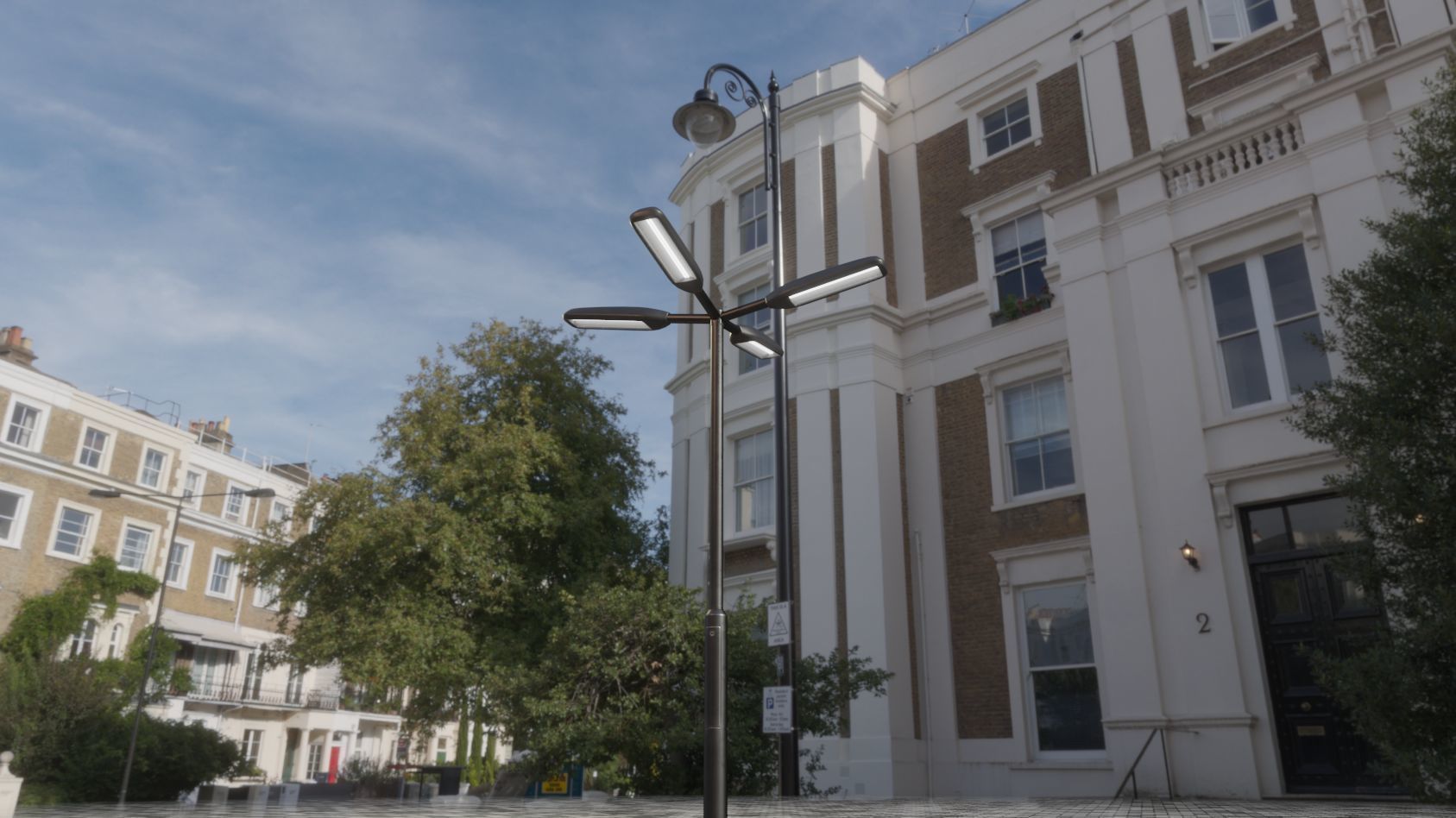 Street Light 11 version 4  3m with pole 3 Low-poly 3D model_37