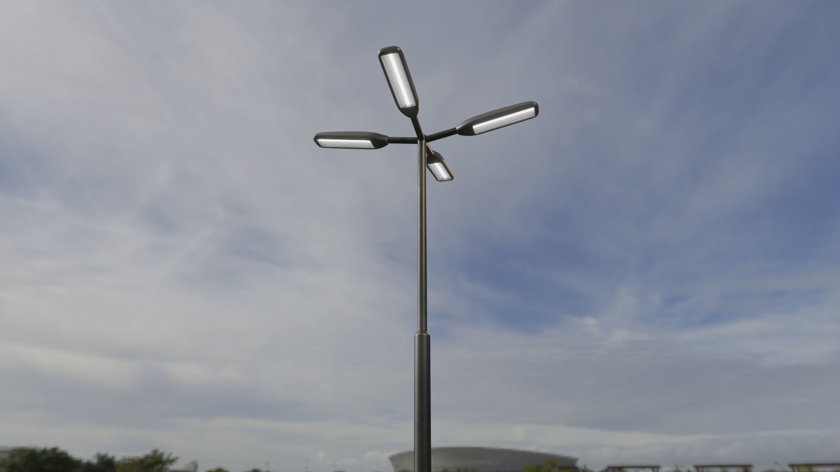 Street Light 11 version 4  3m with pole 3 Low-poly 3D model_20
