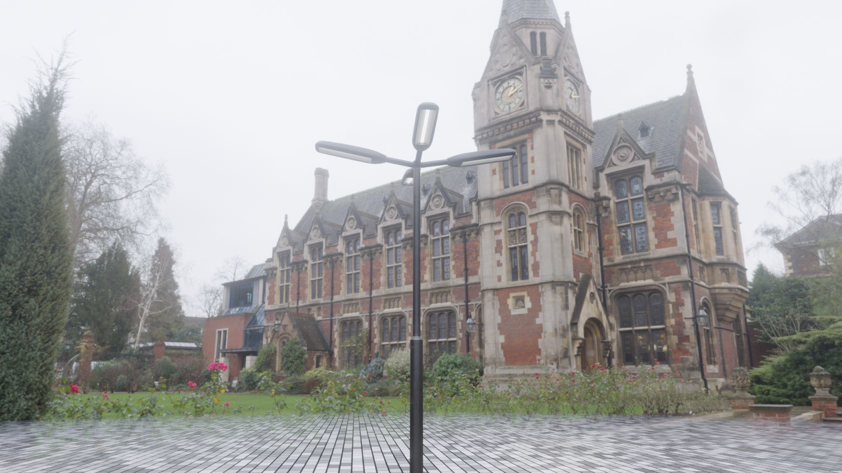 Street Light 11 version 4  3m with pole 3 Low-poly 3D model_10