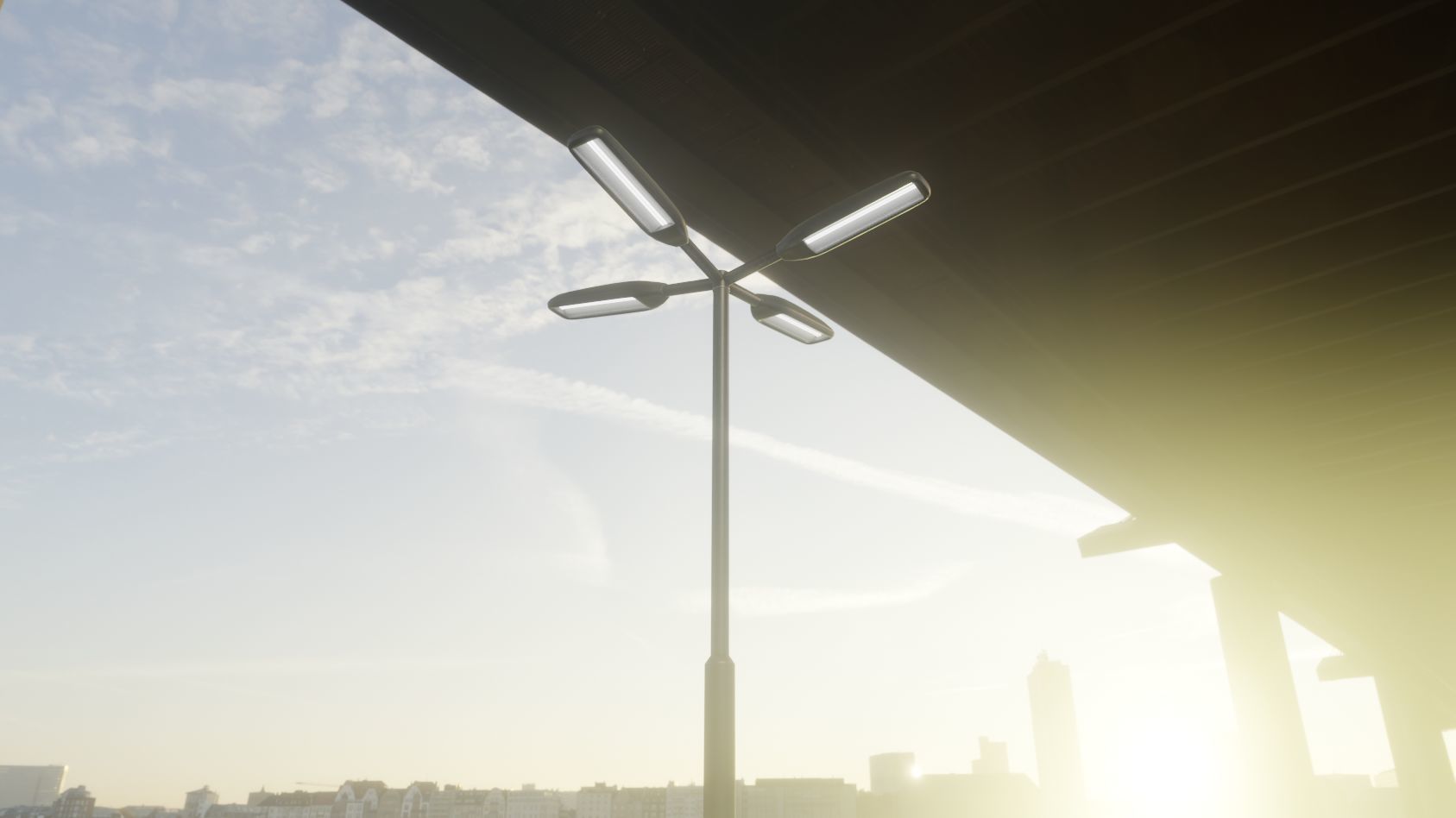 Street Light 11 version 4  3m with pole 3 Low-poly 3D model_87